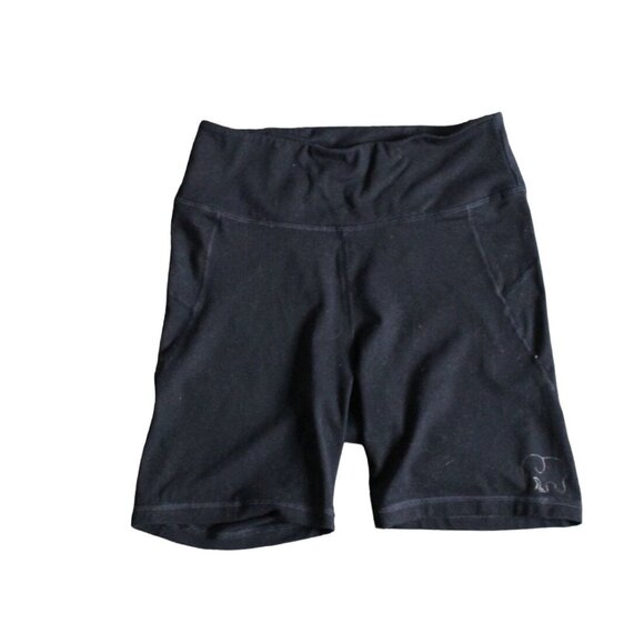 Ivory Ella Womens Bike Shorts w/ Elephant Detail-Black-Small-GUC - Picture 1 of 4